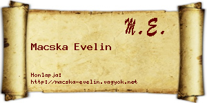 Macska Evelin névjegykártya