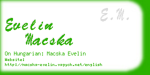 evelin macska business card